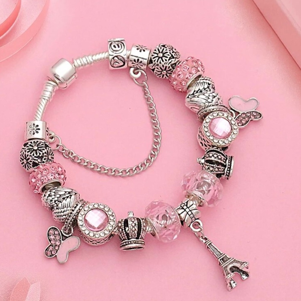 Pretty in Pink Charm Bracelet